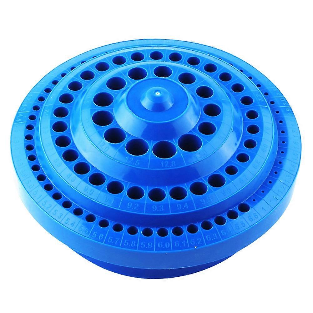 Round Shape 100 Holes Drill Storage Organizer Bit Bore Case Stand Box Holder QinHai