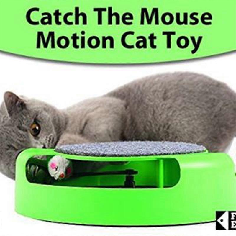 Cat Catch The Mouse Moving Play Interactive Toy Plush Scratching Claw Mat