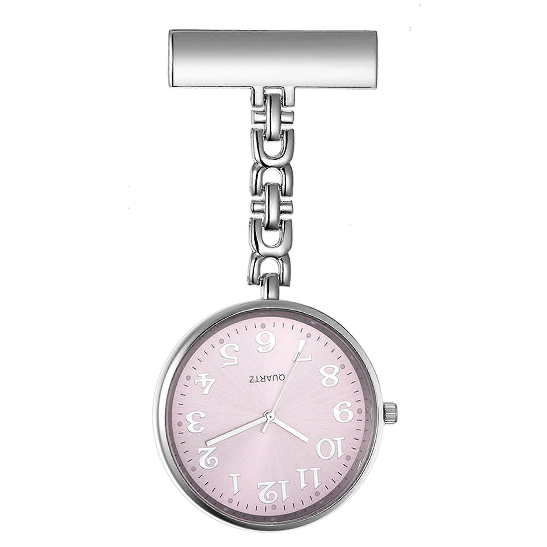 Personalized Nurse Pocket Watch Brooch Watch with Large Color Dial Quartz Watch with Second Hand