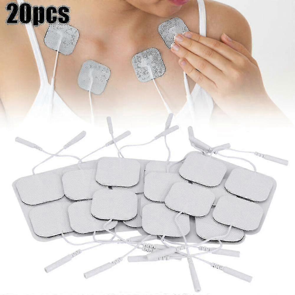 4/20pcs Machine Replacement Electrode Pads Gel Body Massager Stickers_b