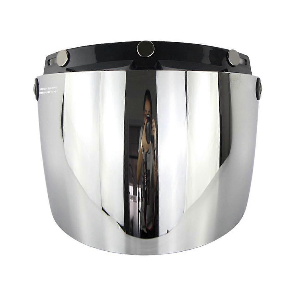 Motorcycle Helmet Visors Bubble Mirror Three Button Type Retro Open Face Helmets