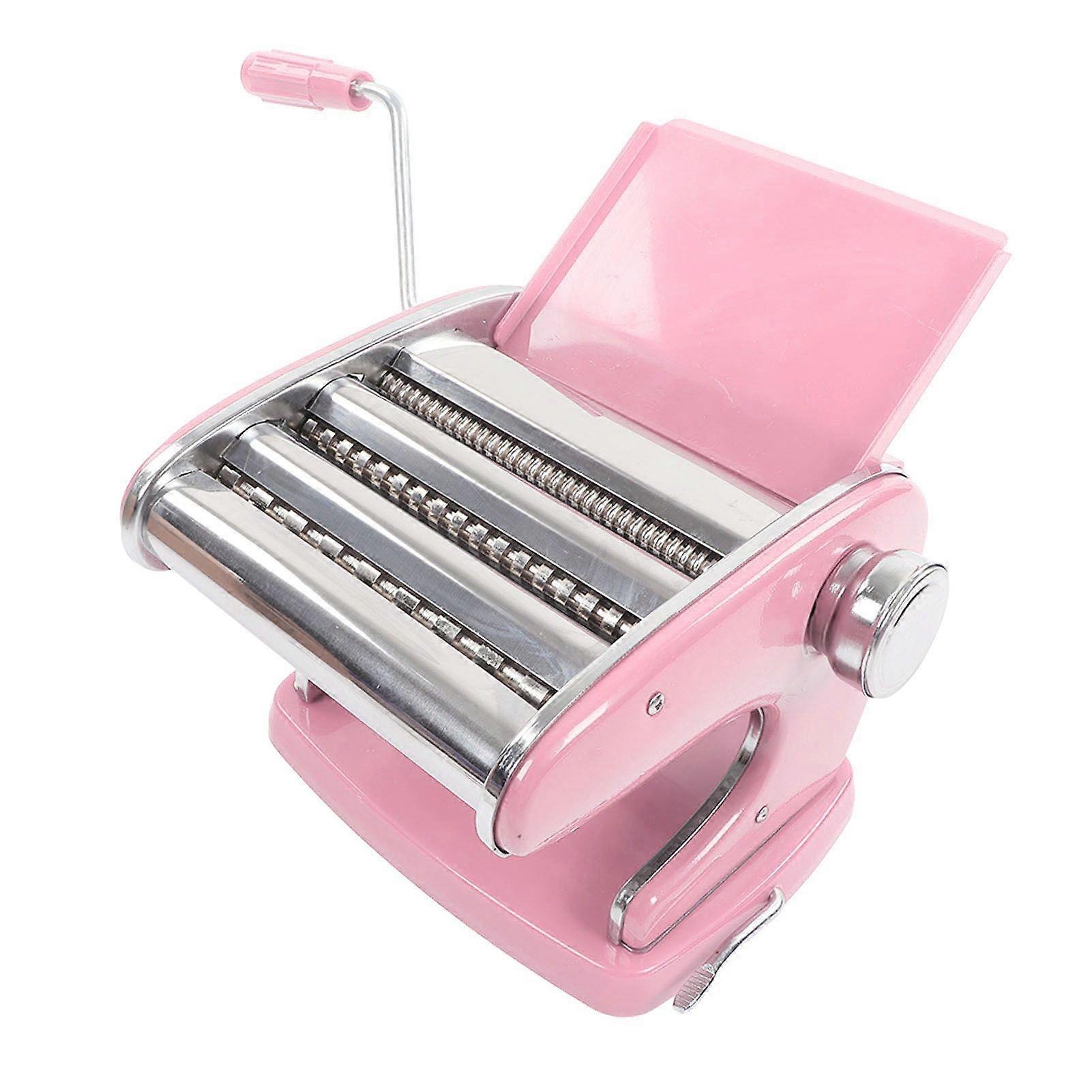 Producător de tăiței Mașină de paste cu manivelă de mână multifuncțională pentru lasagna Fettuccine Dumpling Wrapper Sakura Pink Ventuză Tip 3 Lamă