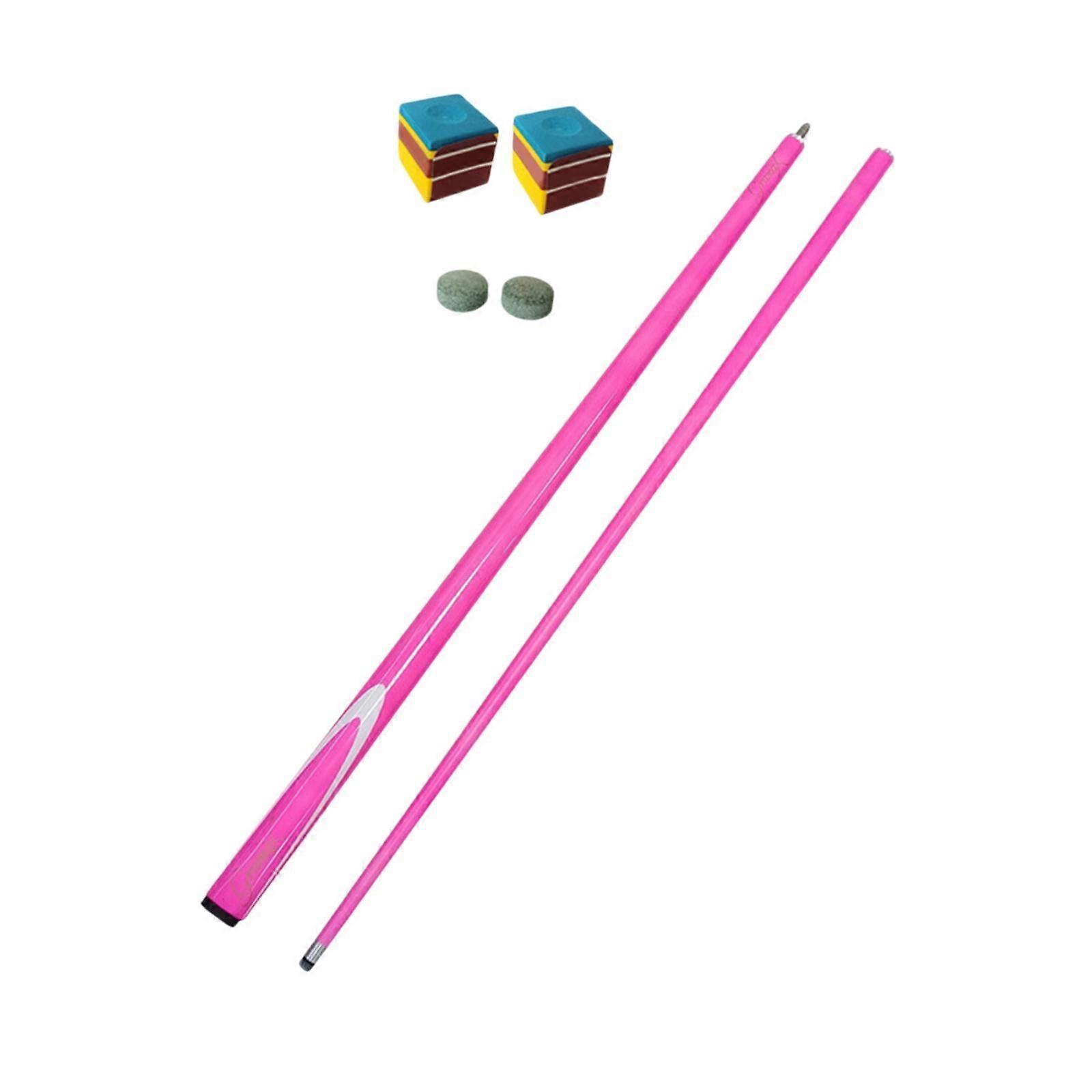 بركة جديلة عصا ألياف الكربون 57 بوصة عصا بلياردو للمبتدئين الكبار وردي