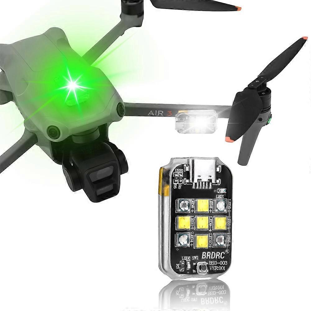 BRDRC Universal Night Flying LED Flash Light Rechargeable Warning Signal Lamp AntiCollision Strobe B