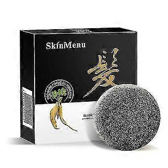 3pcs Cover Grey Bar Shampooing Savon Natural Polygonum Essence Hair Darkening Shampoo +bubbler