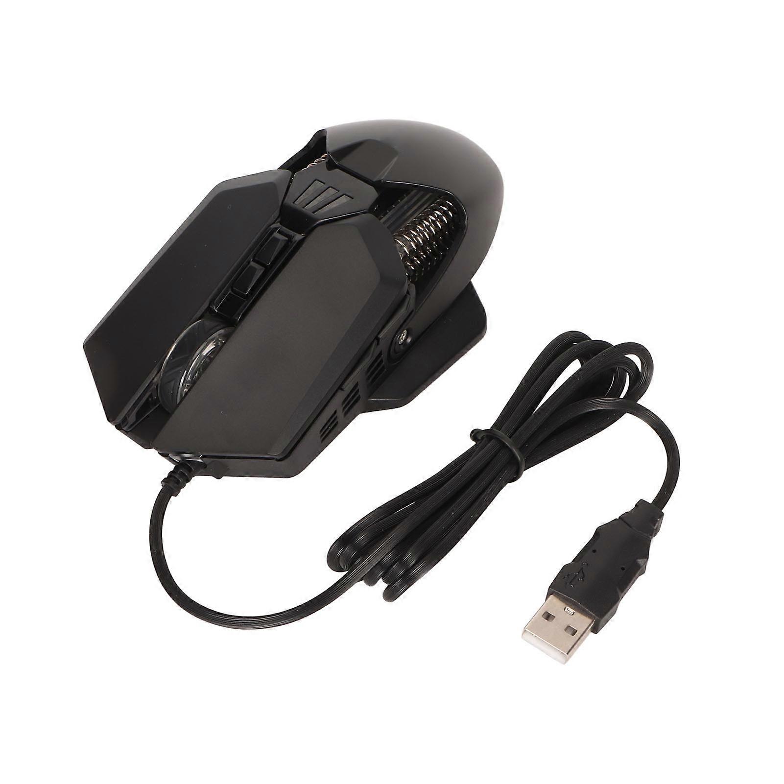 C6 Wired Gaming Mouse, Silent, Optical, USB, RGB Backlit, 4 Adjustable DPI up to 7200, Ergonomic