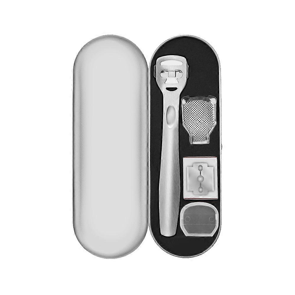 Foot Scraper, Callus Shaver Kit with Non-slip Wooden Handle, Salon-Quality Results, Portable Callus Shaver Set, Professional Dead Skin Removal,