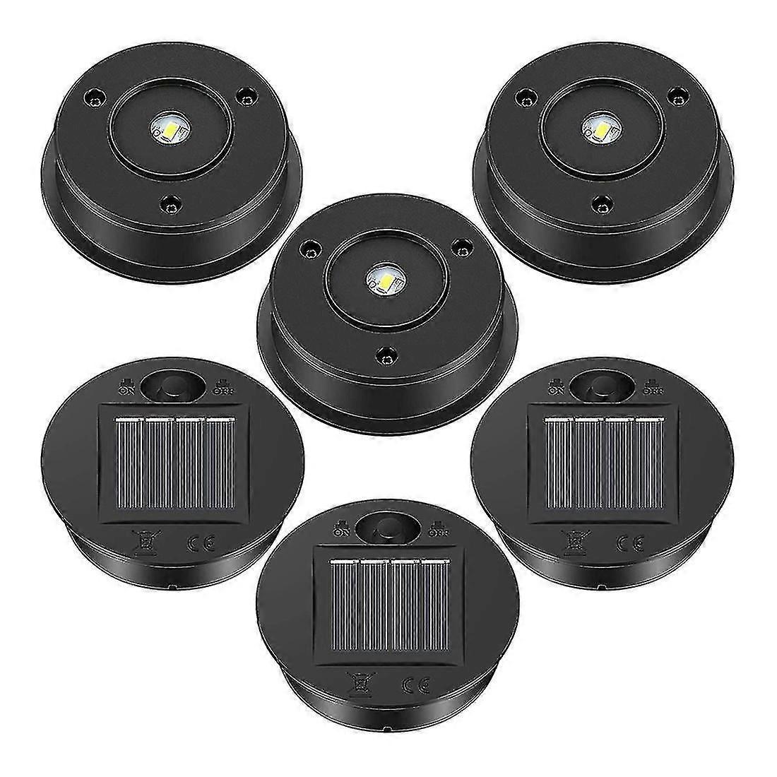 6 Pcs Solar Lights Replacement Top 7 Solar Lantern Parts LED Solar Panel Lantern Lid Lights for Out