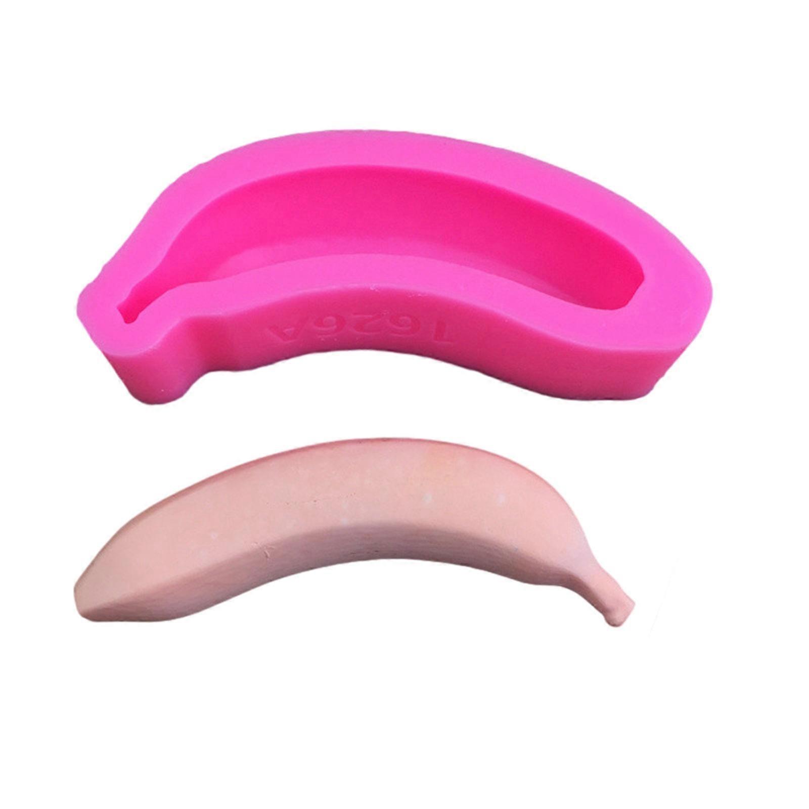 3D Banana Shaped Silicone Molds Fondants Cake Molds DIY Bakings Tool for Making Chocolate, Candy, Candle, Handmade Soaps