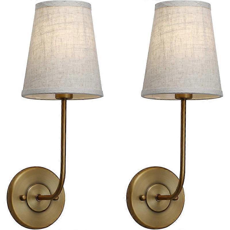 Vintage Wall Sconces Set of 2, Plug-In Function, Home Decor, Antique Style, Adjustable Light Direction, 110V