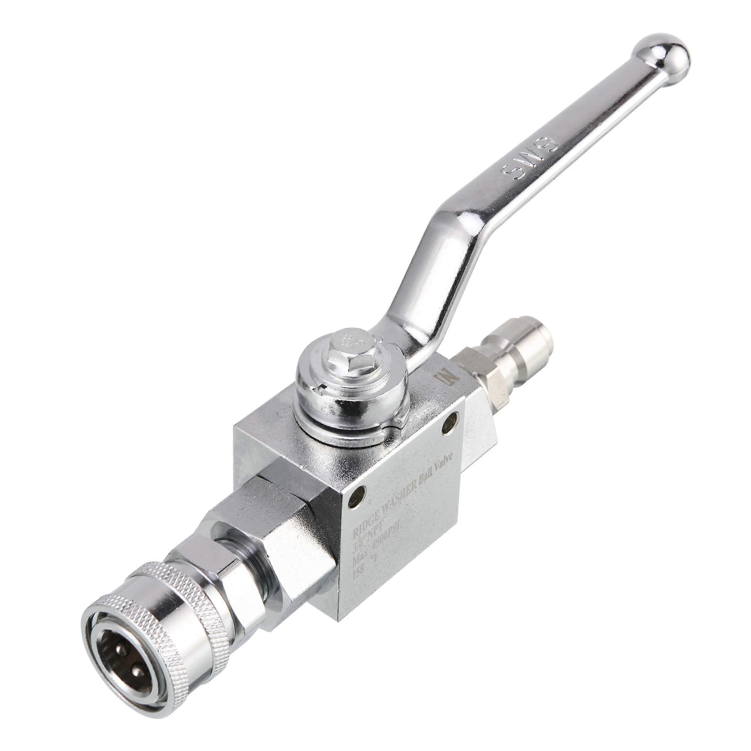 High Pressure Ball Valve Kit with 3/8" Quick Disconnect for Power Washer Hose at 4500 PSI