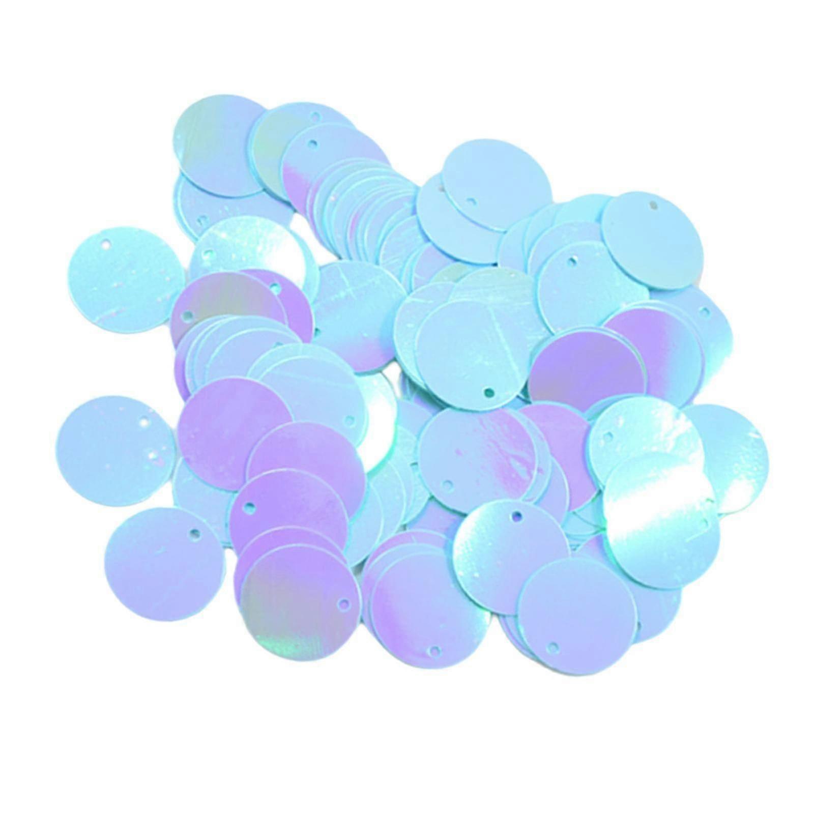 DIY Shiny Round Loose Sequins Paillettes Sewing Craft 16mm Blue