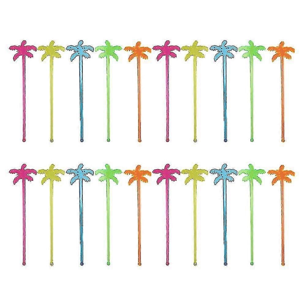 フルーツジュース飲料用マドラー カクテルマドラー ヤシの木柄 かわいいスウィズルスティック 150個