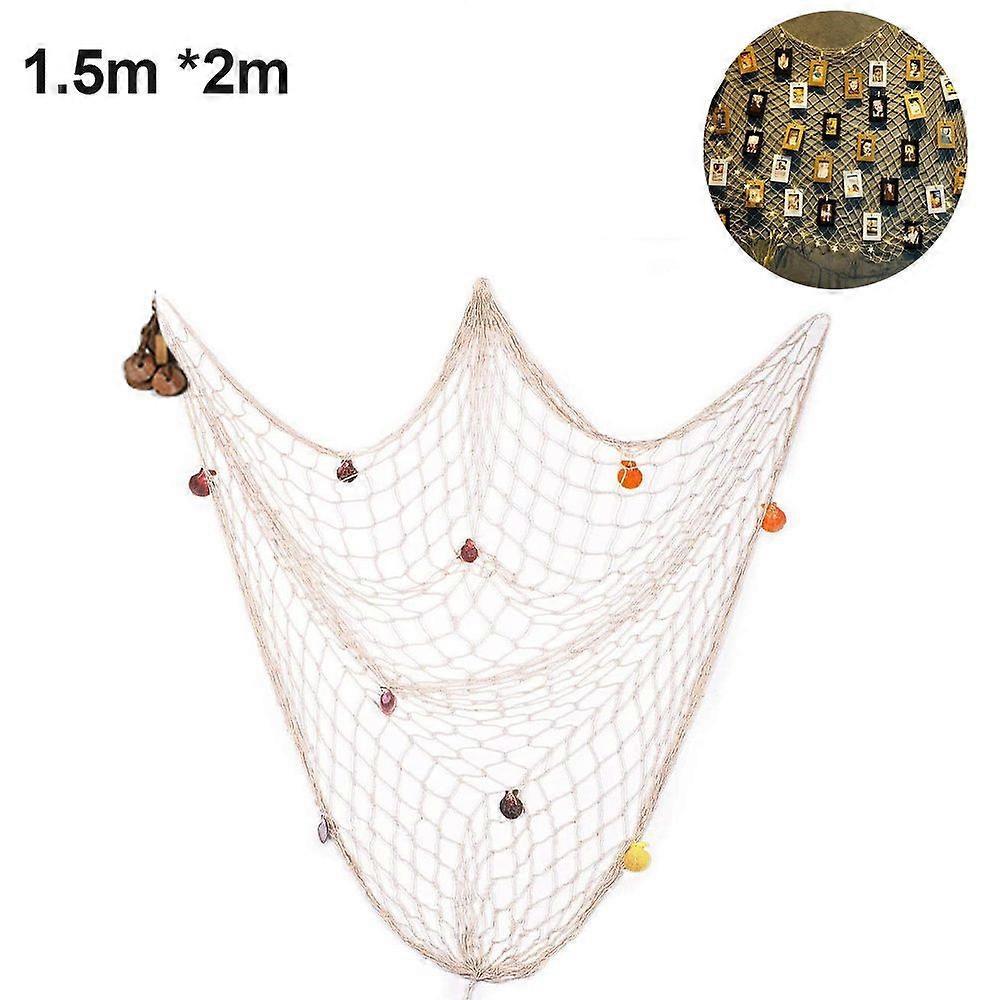 Fish Net Wall Decor Mediterranean Style Photo Hanging Display Frame