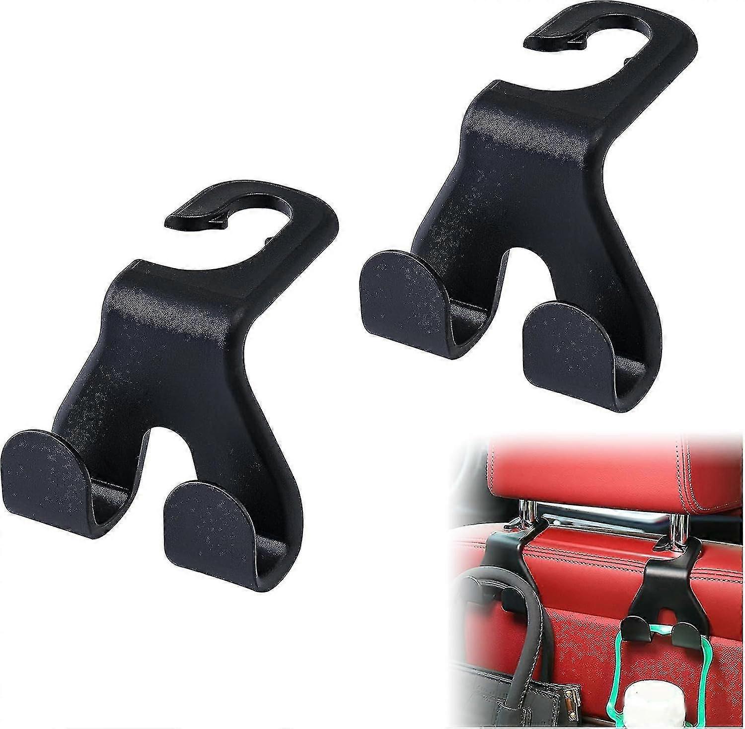 4pcs Car Purse Hook, Upgraded 2 In 1 Car Headrest Hooks, Car Seat Hooks, Universal Car Purse Holder Hanger For Purse Bag Coat