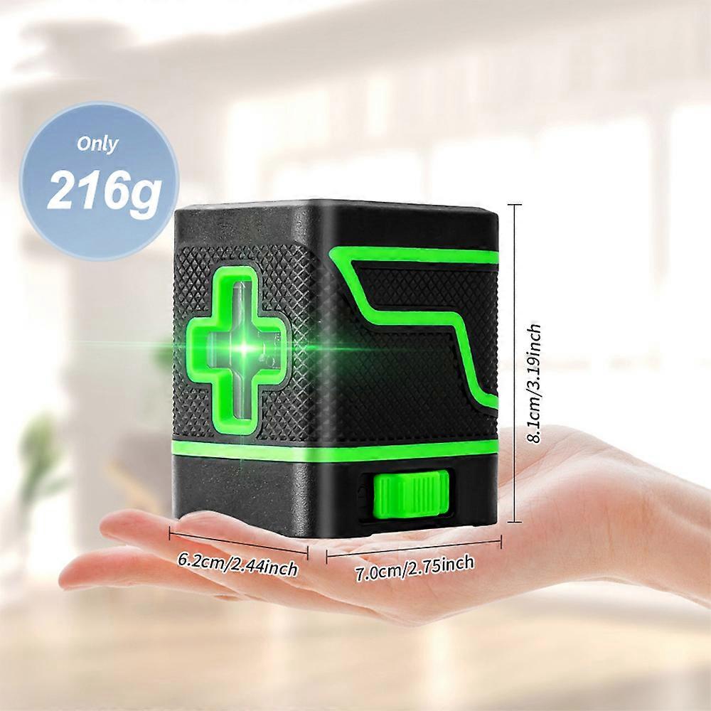 Self-Leveling Green Laser Level 2 Lines 8.1x7x6.2cm DIY Tool