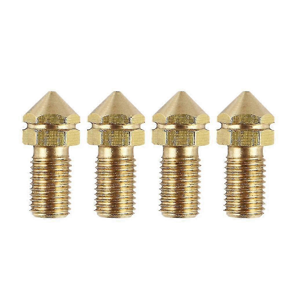 Ultimaker 3 Brass Nozzle 0.4mm 4-Pack, Compatible with UM3 3D Printer Replacement