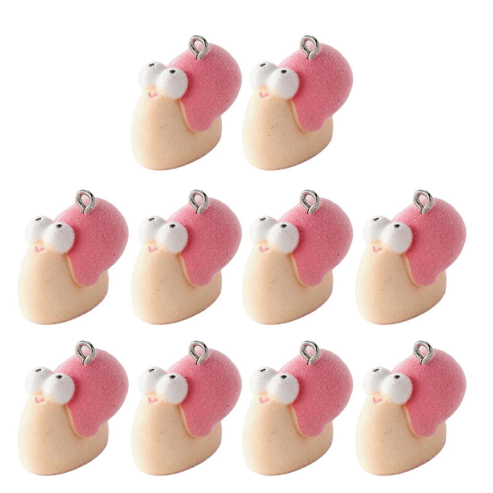10Pcs Flocking Animal Resin Charm Animal Pendants for Unique Creation Perfect Accessories Suitable for Various Occasion