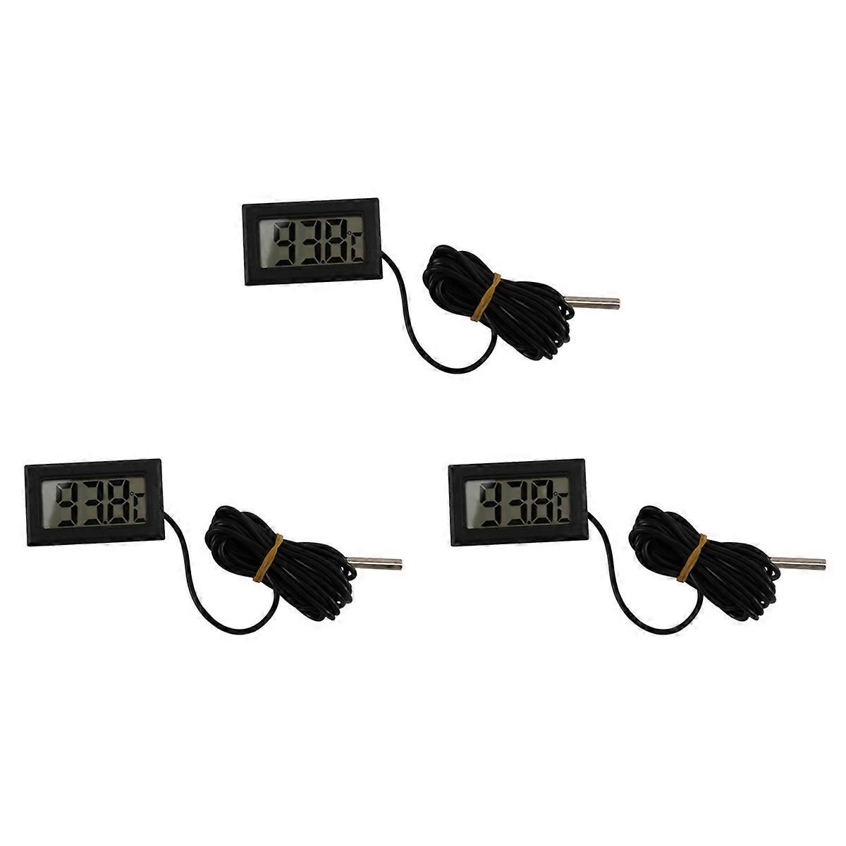 3X Thermometer Digital LCD -40 Degrees Celsius + 110 Degrees Celsius Temperature Measuring Instrume