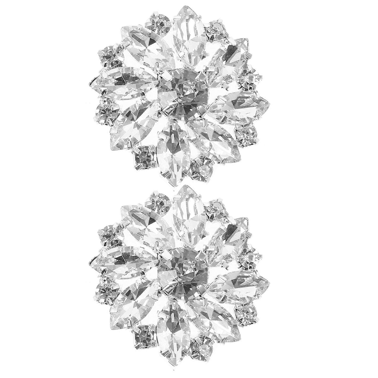 2Pcs Metal Button Crafting Buttons Delicate Buttons Shiny Buttons Sewing Buttons