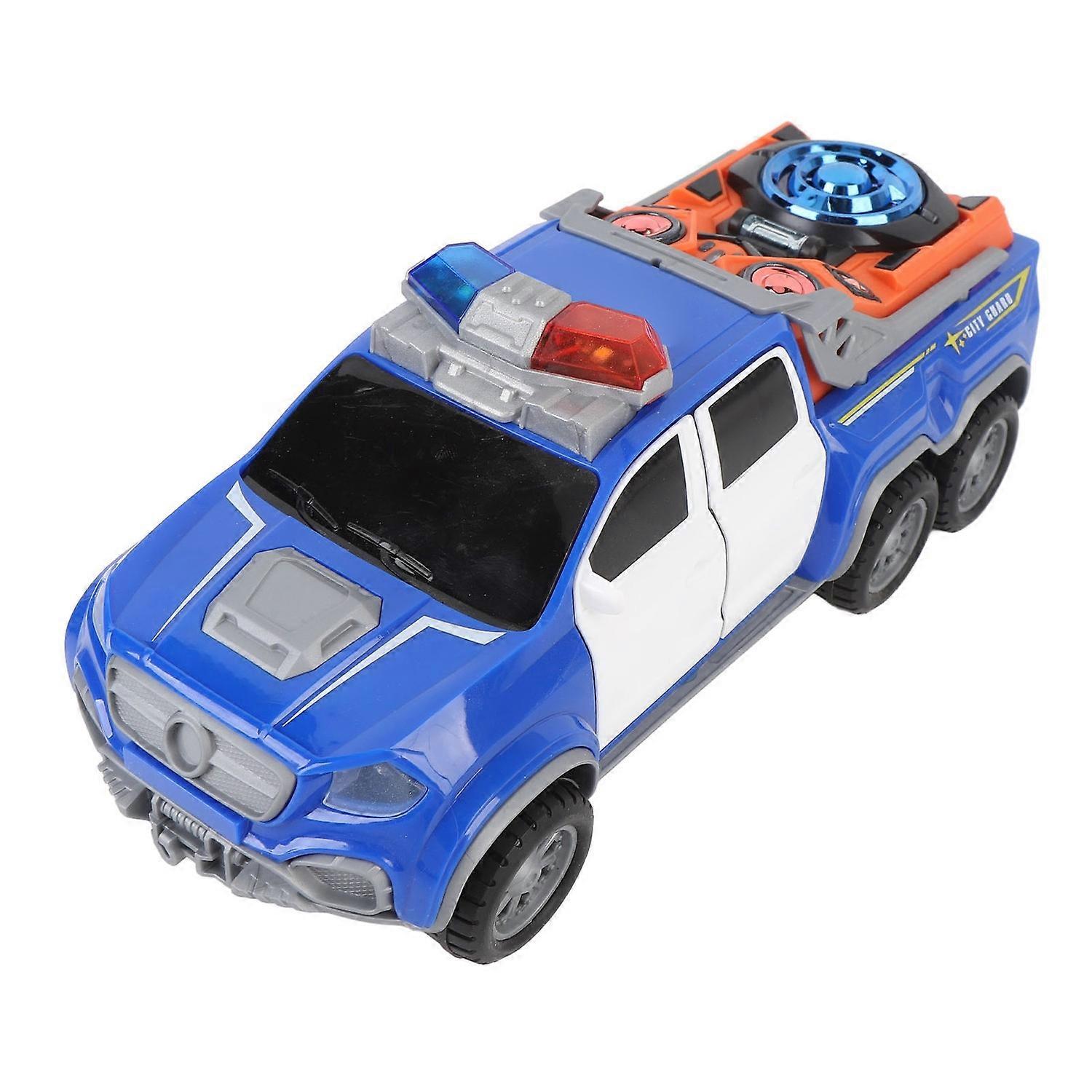Car Toy with Light Sound 360 Degree Rotating Automatic Door Opening Battery Powered Light Up Car for