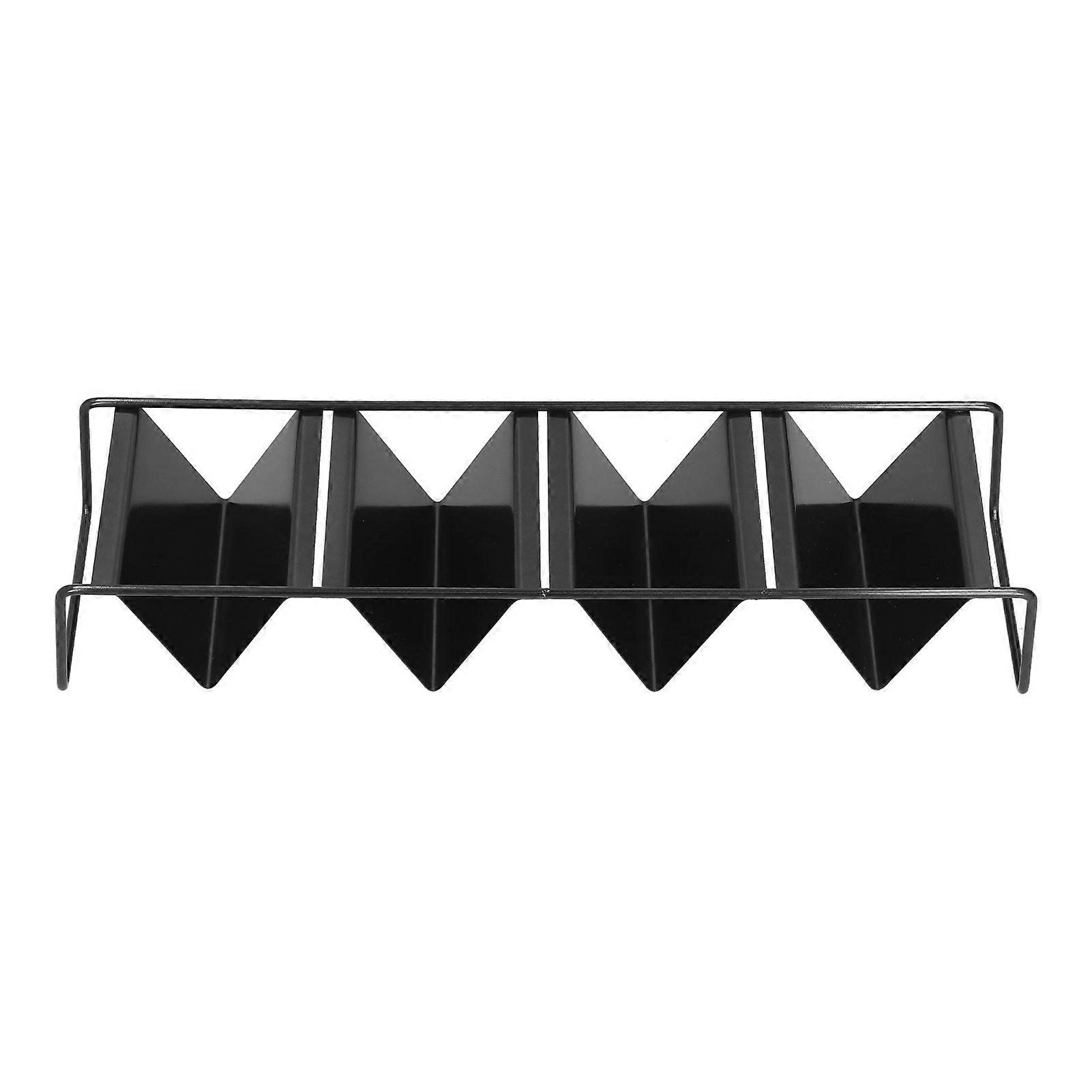 Taco Stand Rack, Unique Design For Easy Access, High Quality Stainless Steel Black Reusable Durable Frame, Ergonomic Handles For Convenient Carrying,