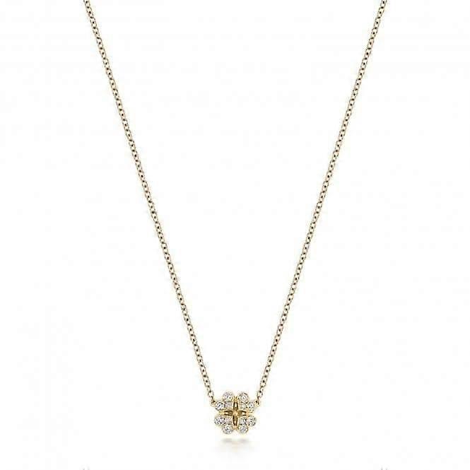 Diamond Jewellery18ct Gold Clover Necklace with 0.17ct Diamonds NDQ117