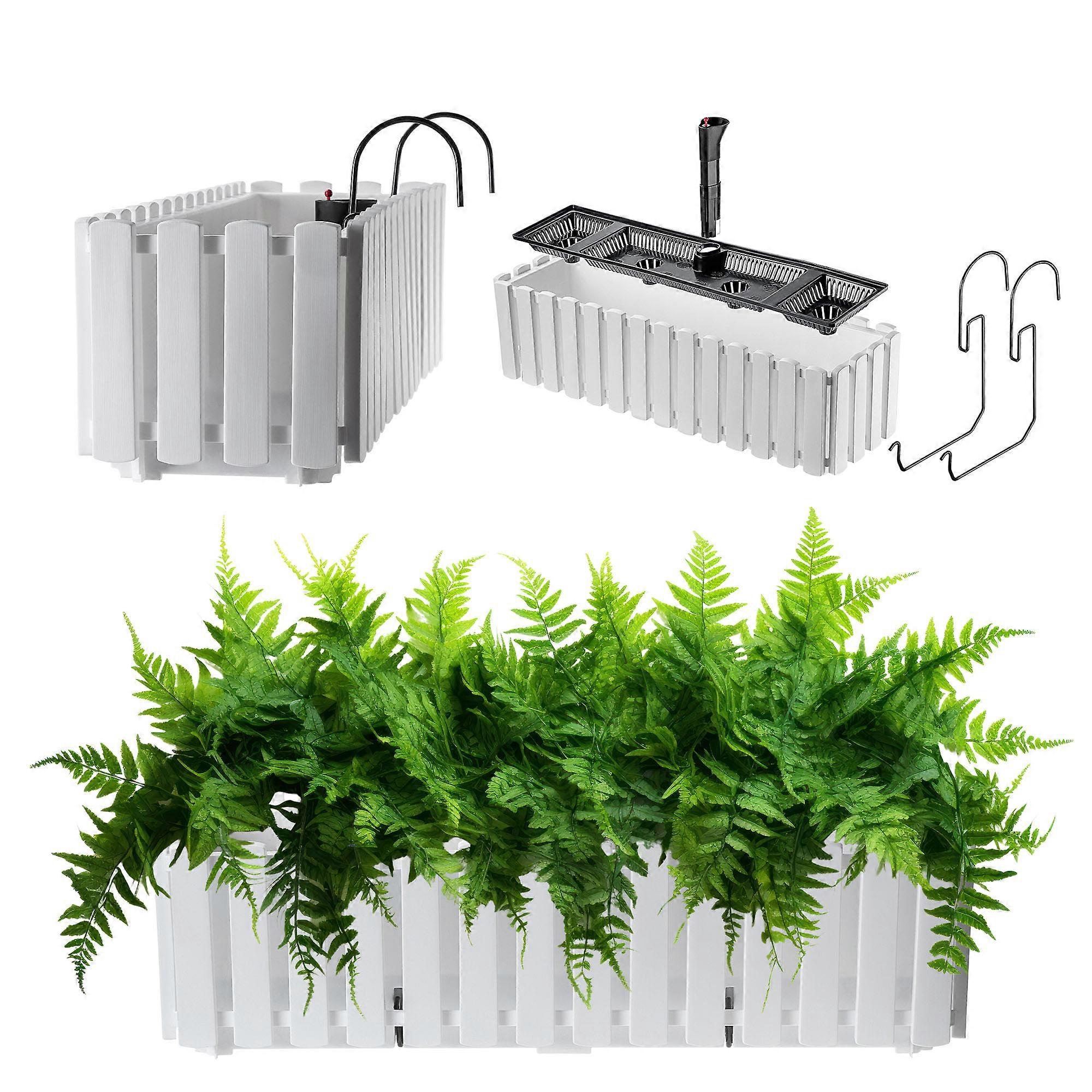 KADAX Balkonbak 58cm + 2 handvatten Wit