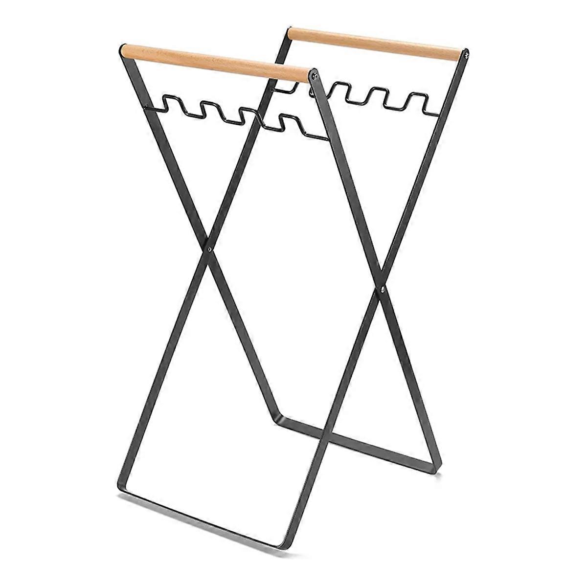 Support de rangement pliable pour déchets ménagers d'extérieur, noir
