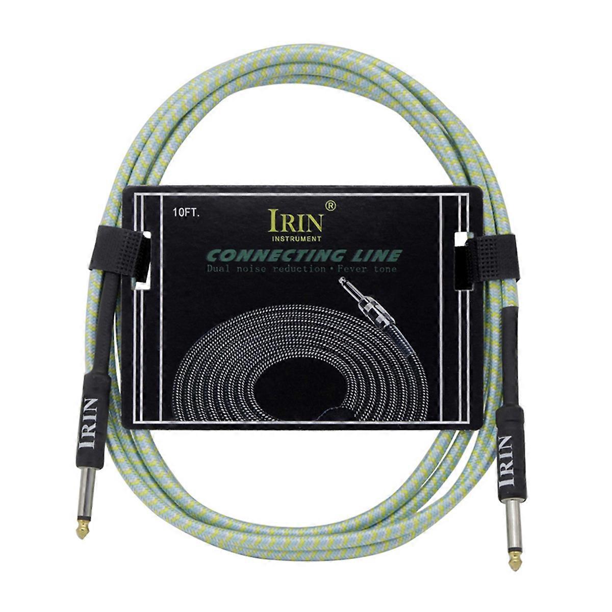 Guitar Cable Noise Reduction Cable (10M) Green & White