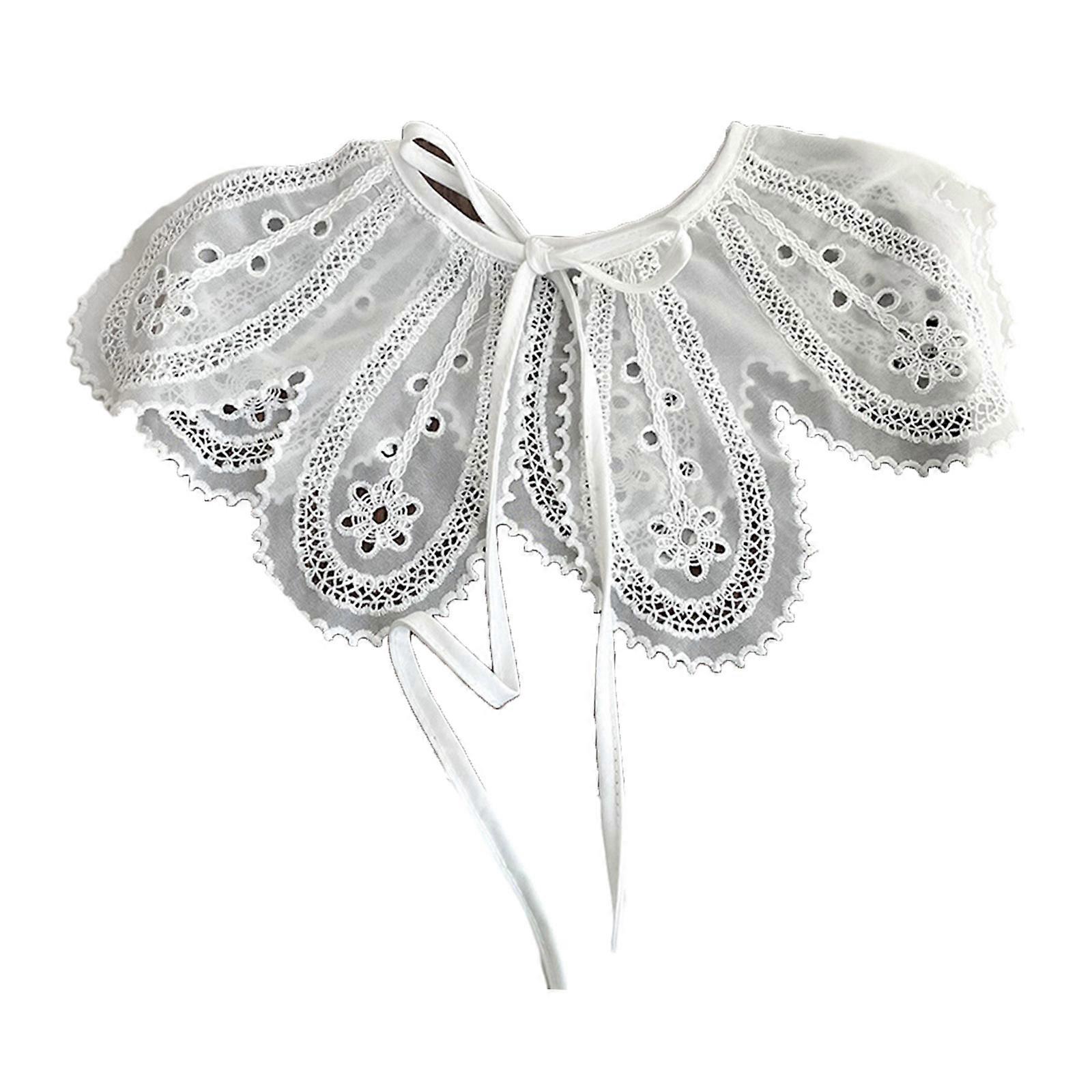 Tatlı Stil Hollow Out Trim Dekoratif Yaka Kumaş Dikiş Aplike DIY Yaka Ayarlanabilir Halat Düğün Dekorları ile