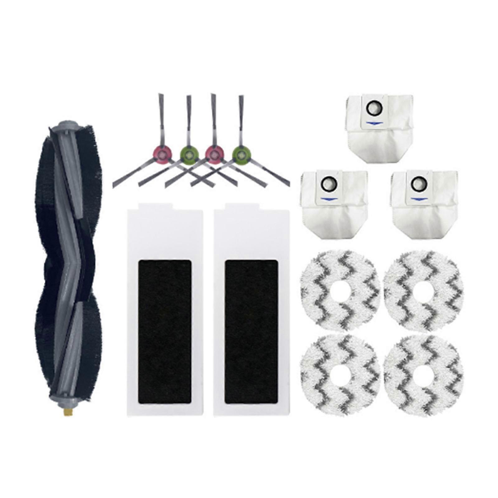 For T20Pro Max Plus Robot Vacuum Cleaner Part Dust Bags Main Brush Edge Sweeping Brush Hepas Filter Bundle Anti-Allergen