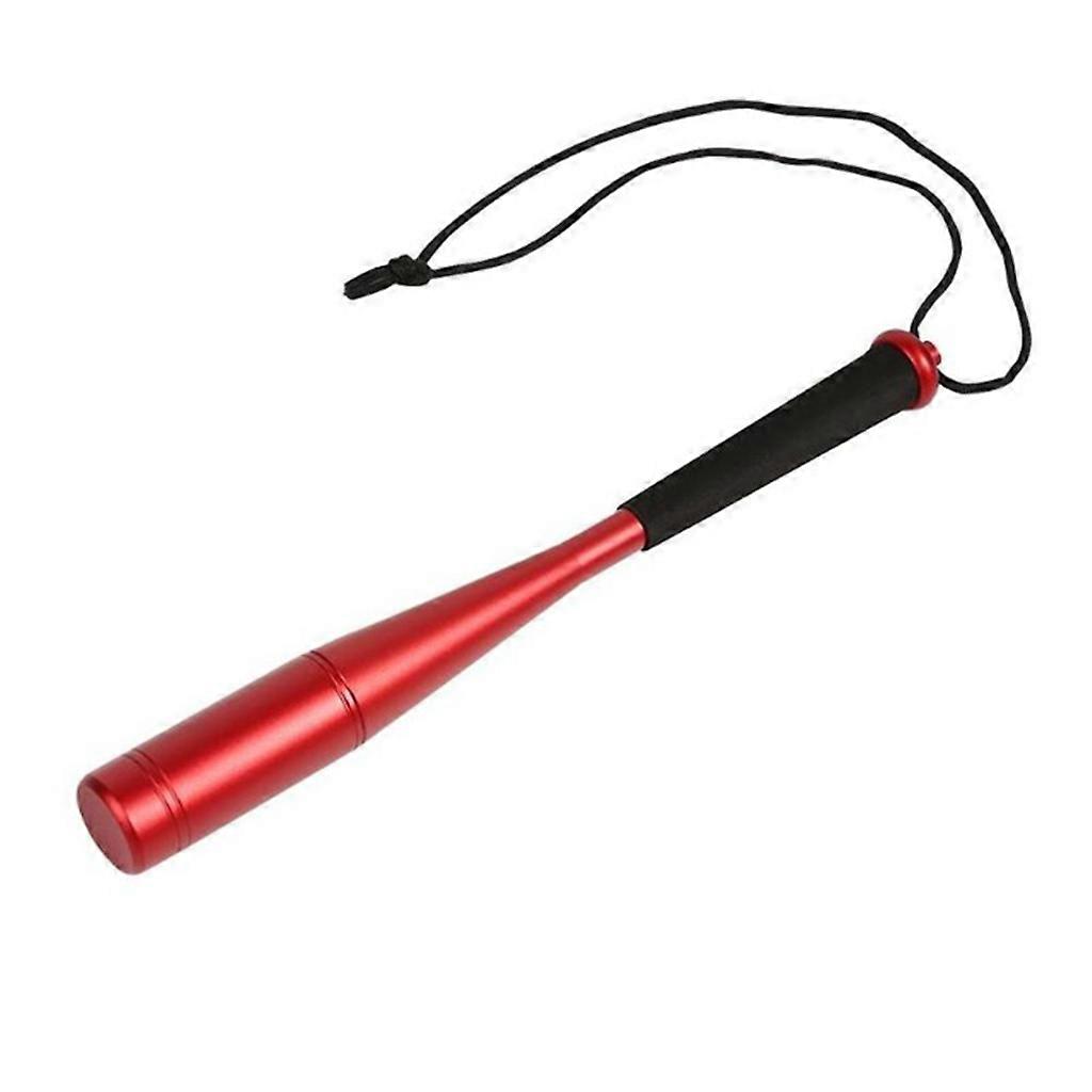 Aluminum Alloy Fish Hammer Knock Fish Stick with EVA Handle Woven Rope Red