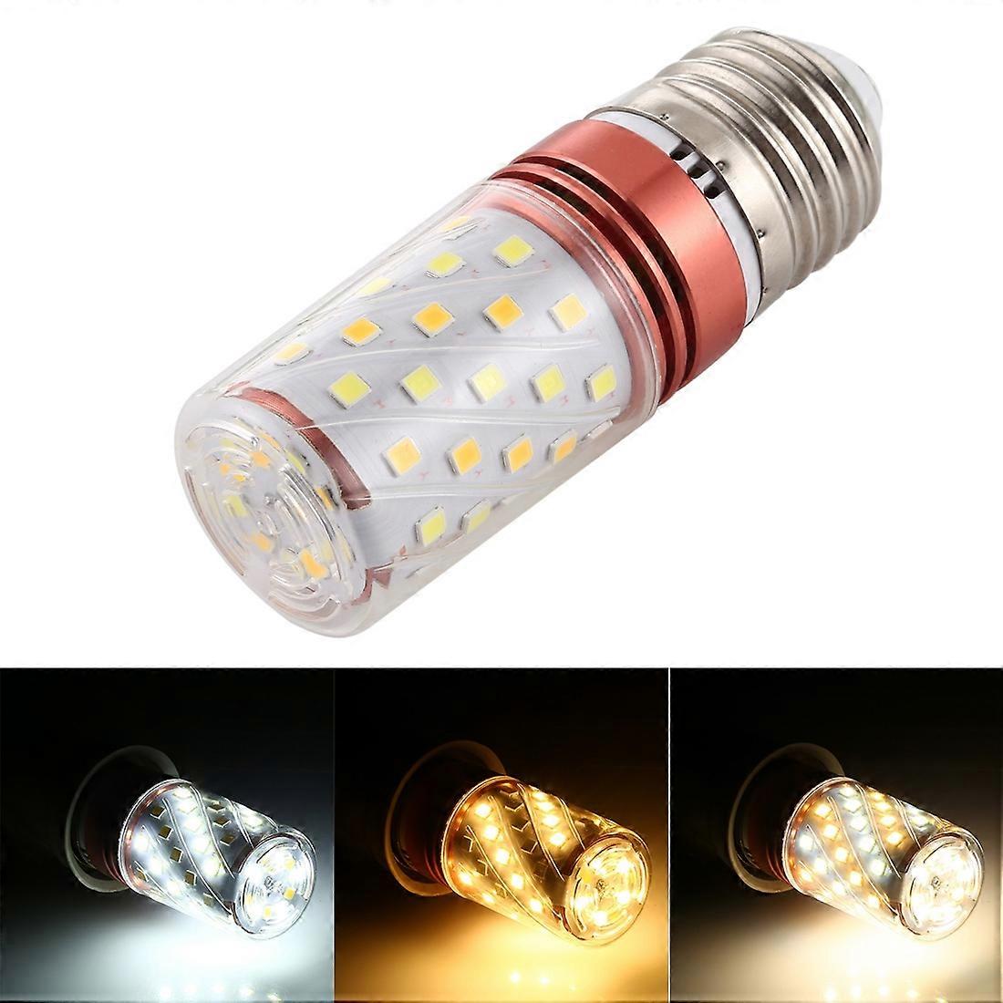 Three-Color Dimming Corn Light Bulb SMD 2835 E27 12W 500LM 60LEDs