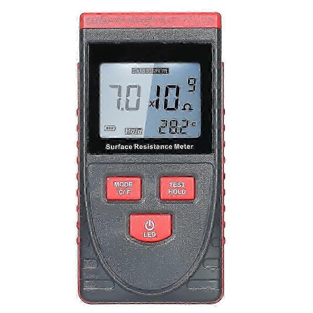 Handheld surface resistance meter anti-static insulation resistance tester with LCD display temperat