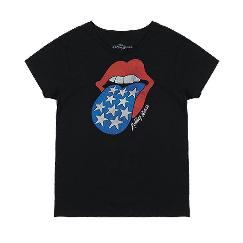 Americana Tongue Γυναικείο Μαύρο T-Shirt-ROCKINSTONE