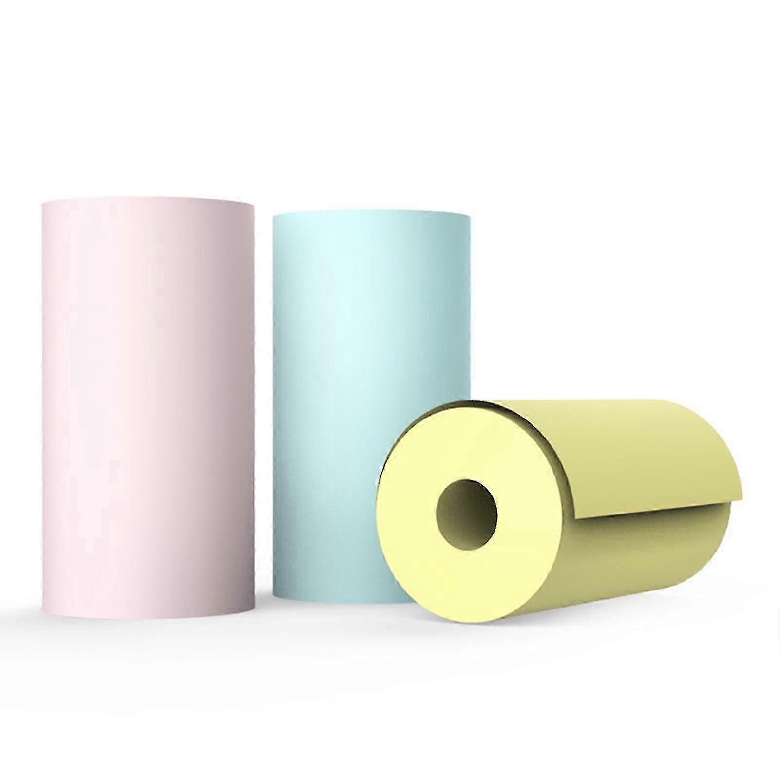 For 2024 10 Rolls 57x25mm Self-adhesive Thermal Paper Multipurpose Compact Ink-free Portable Thermal Printer Paper