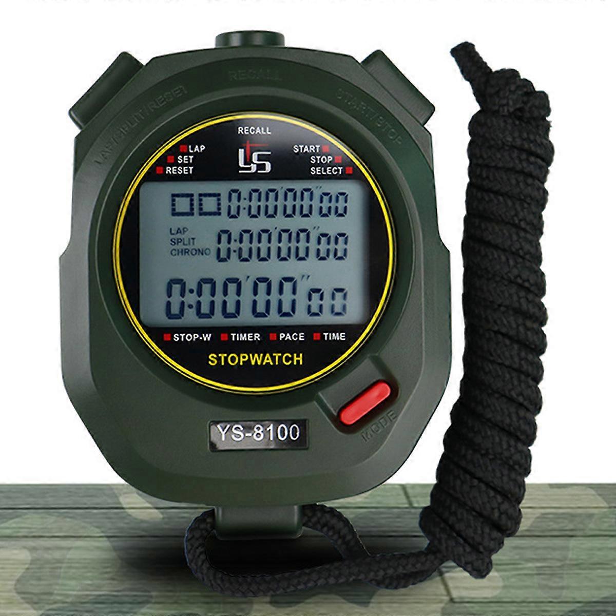 Multi-Function Electronic Sport Stopwatch, 1/100 Second Accuracy Split Timing Lightweight For Coaches &amp; Referees, Countdown Timer Lap Split