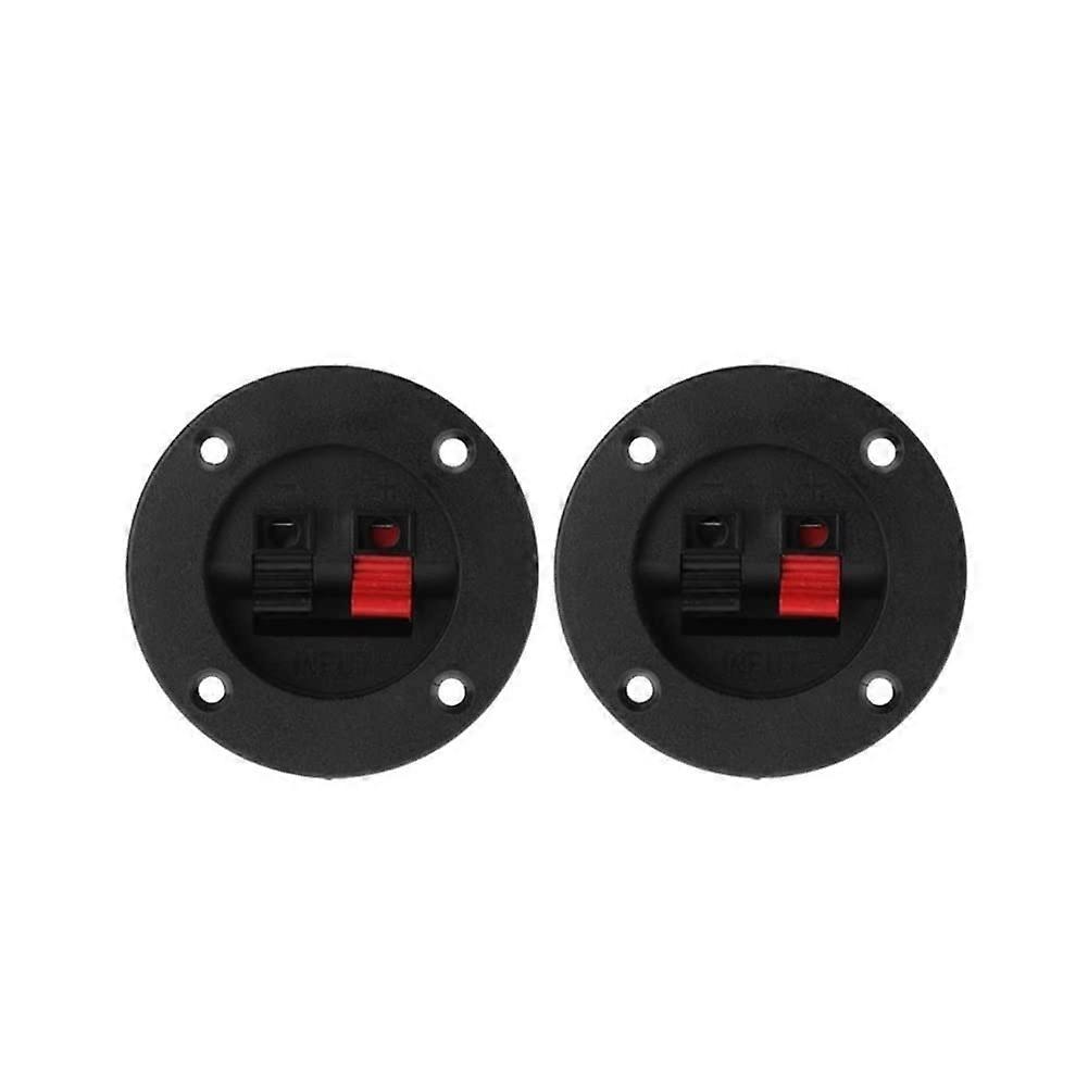 Speaker Connector 2PCS Terminal Cup Spring Clip Double Binding Post Gold Plated Banana Plugs Car Subwoofer Box Black