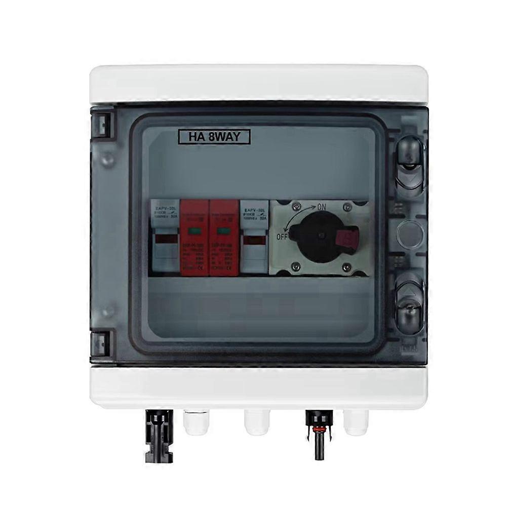 Zonne Photovoltaic PV Combiner Box met Bescherming 1 Input 1 uit DC 1000V 15A Zekering MCB SPD Waterdichte Doos