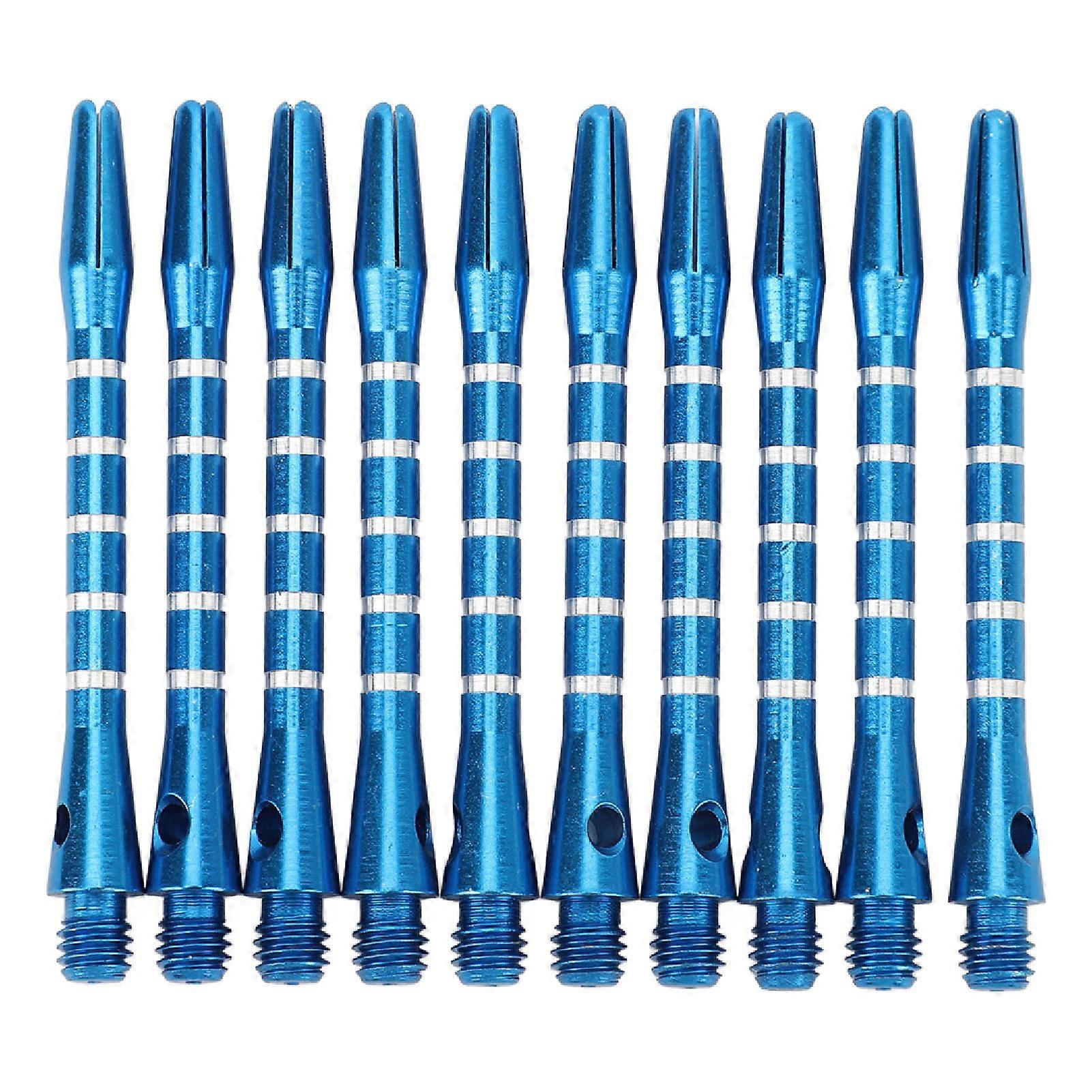 10Pcs Replacement Dart Shafts Aluminum Alloy with Locking Hole for Indoor Activities, Blue
