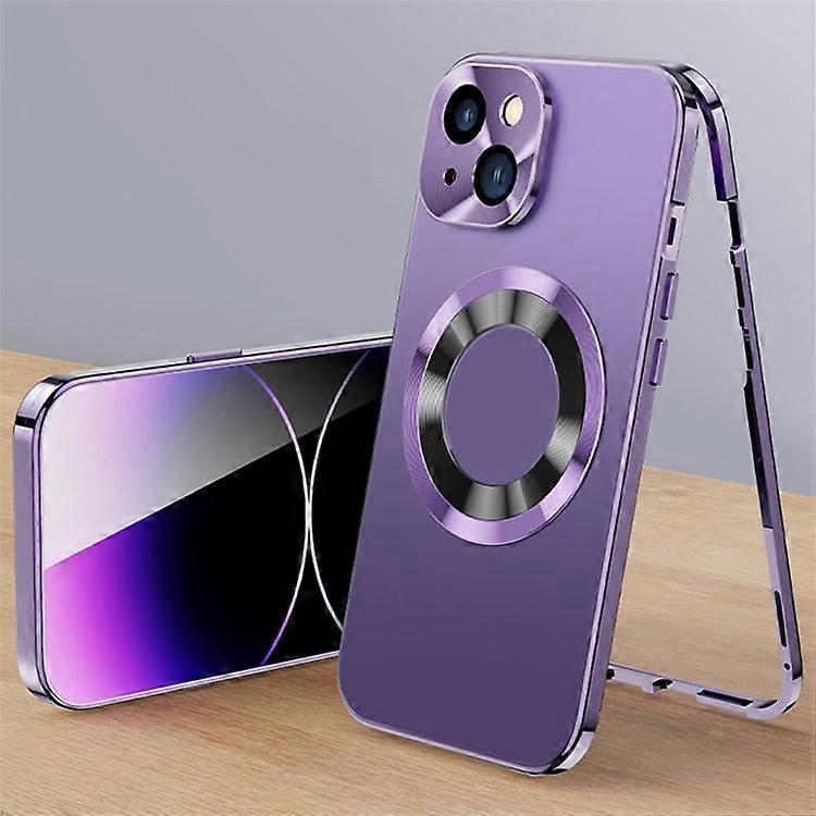 Compatible For iPhone 14 Case Compatible with Magsafe Acrylic+Tempered Glass Clear Phone Case