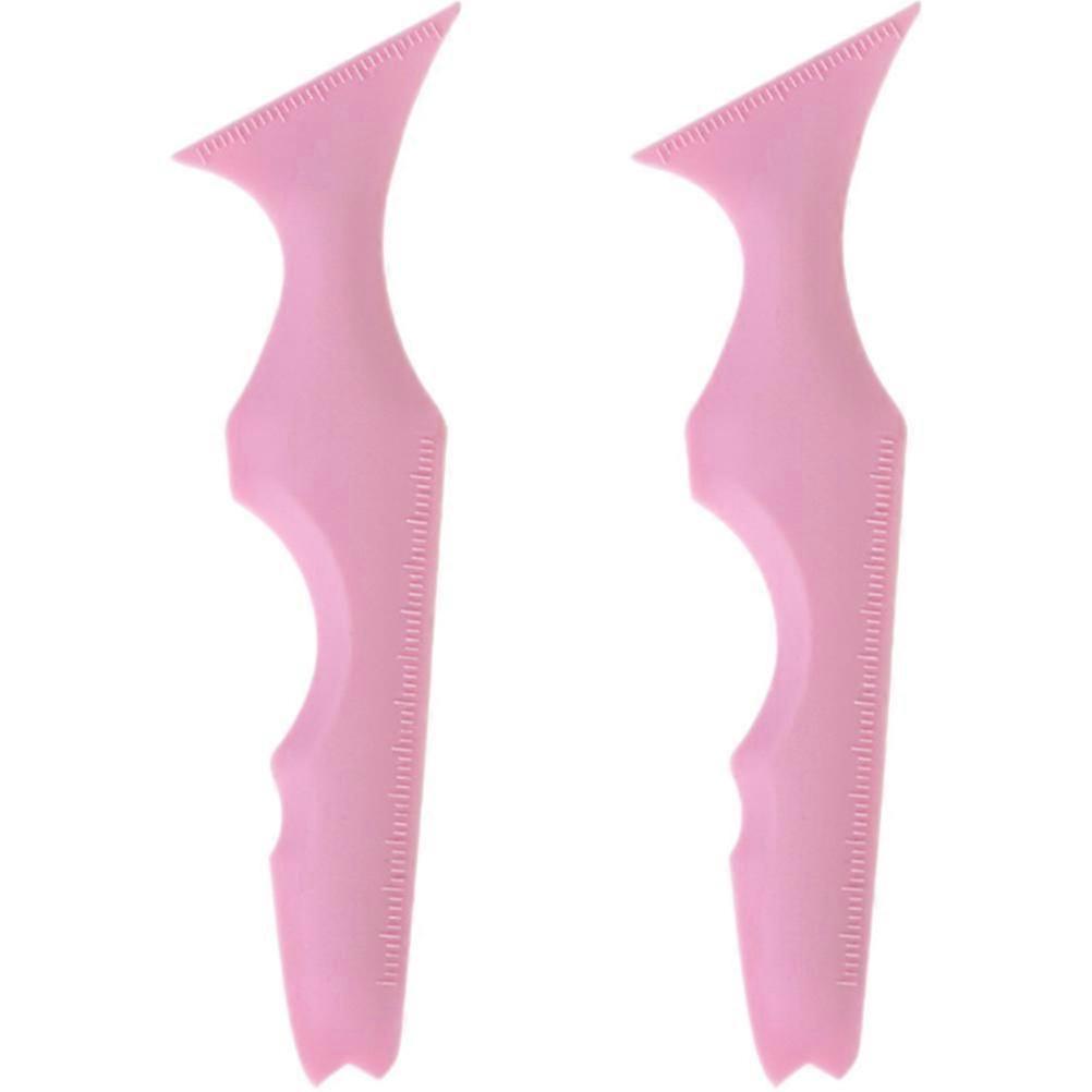 2pcs Reusable Eyeliner Stencil Silicone Eyeliner Aid Eyebrow Eyeshadow Applicators Makeup Tool