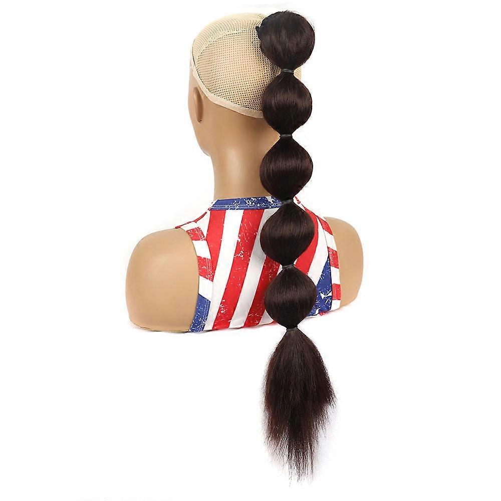 DLMW01 Bubble Shape Shaggy Wig Ponytail Drawstring Long Ponytail Wigs, Spec: 33