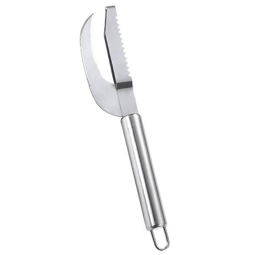 Fish Scaler Remover Stainless Steel Cutter with Handle Multi-functional Kitchen Tool
