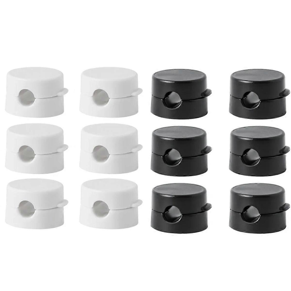 12pcs Magnetic Cable Clip Adjustable Rotatable Cord Holder Under