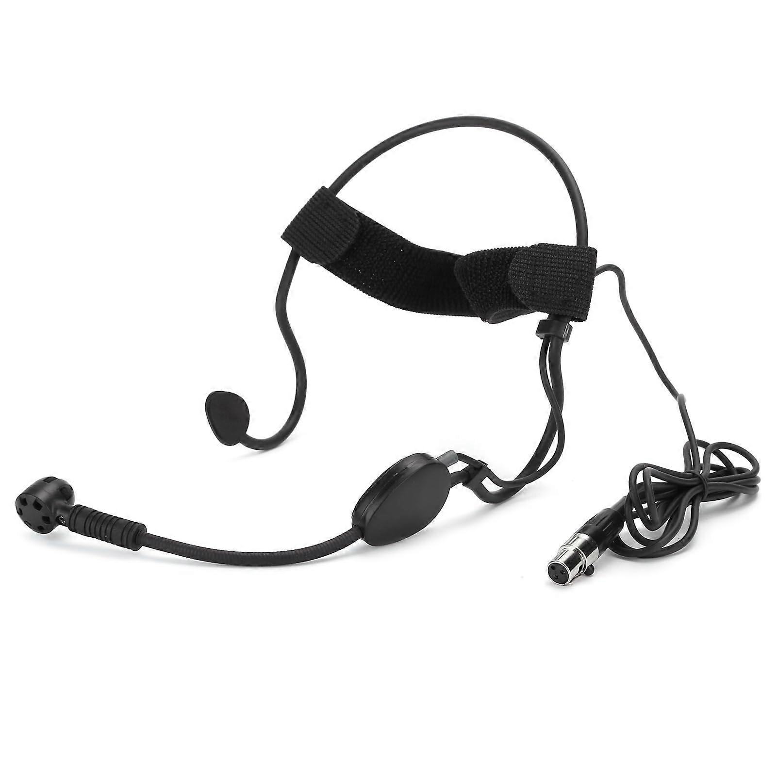 Condenser Headband Microphone for Teachers, Mini Karaoke Mic Compatible with Body Pack Transmitter, Portable Wireless System