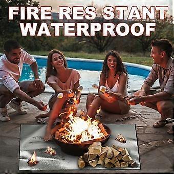 100*100cm Fireplace Firepit Fire Mat Lawn Patio BBQ Fire Mat Outdoor Protection Mat
