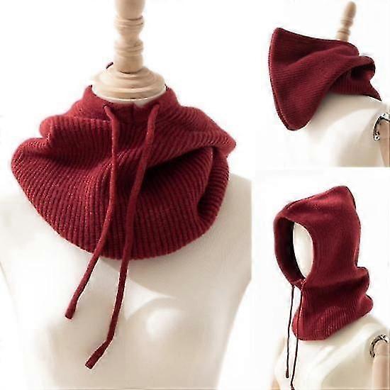 Bufanda con capucha cálida bufanda con capucha de punto Hijab para el invierno