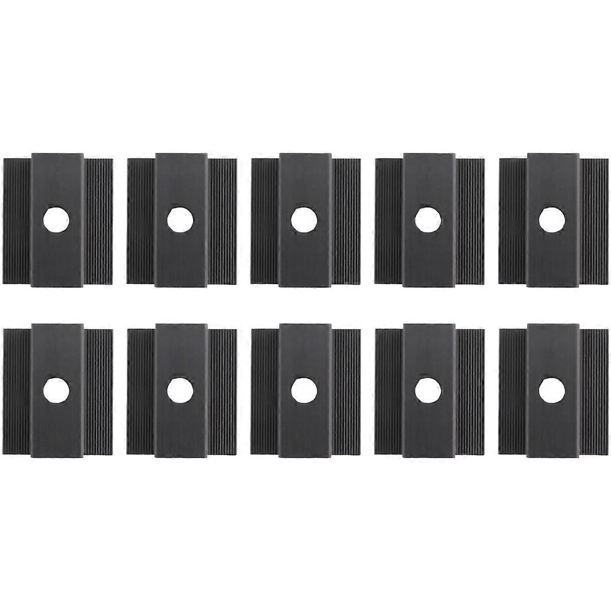 10 x Centre Clamp PV Solar Panels, Black, Module Clamp for All Frame Heights, Solar Panels Bracket for Solar Panels Roof